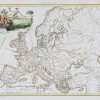 Carte géographique ancienne de l’Europe ancienne