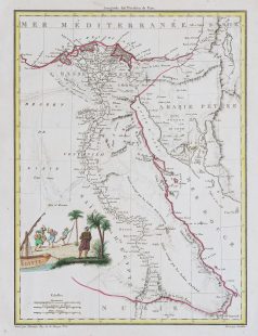 Carte géographique ancienne de l’Egypte