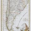 Carte géographique ancienne de l’Amérique du sud