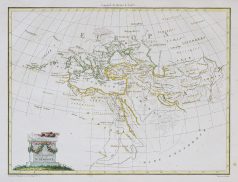 Carte géographique ancienne de la géographie d’Hérodote