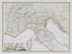 Carte géographique ancienne de l’Empire français