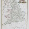 Carte géographique ancienne de l’Angleterre