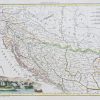 Carte géographique ancienne de la Serbie