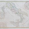 Carte géographique ancienne de l’Italie ancienne