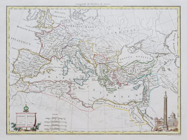 Carte géographique ancienne de l’Empire romain