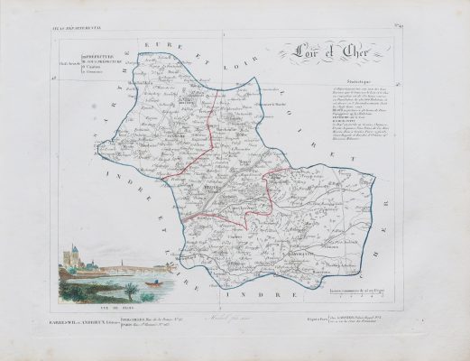 Carte ancienne du département du Loir et Cher