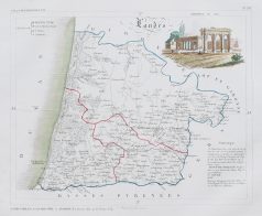 Carte ancienne du département des Landes