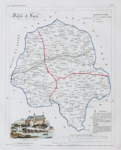 Carte ancienne du département de l’Indre et Loire