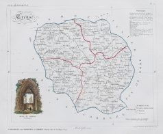 Carte ancienne du département de la Creuse