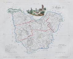 Carte ancienne du département de l’Eure