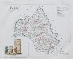 Carte ancienne du département de l’Aveyron