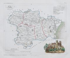 Carte ancienne du département de l’Aude