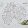 Carte ancienne du département du Cantal