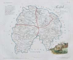 Carte ancienne du département du Cantal