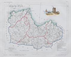 Carte ancienne du département des Côtes d'Armor
