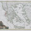 Carte géographique ancienne de la Grèce