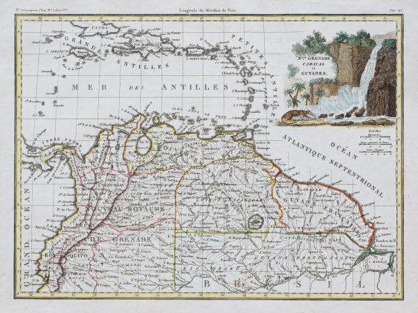 Carte géographique ancienne de la Guyane