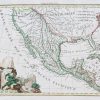 Carte géographique ancienne du Mexique