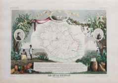 Carte géographique ancienne de la Réunion