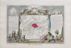 Carte géographique ancienne du département de la Seine