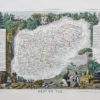 Carte géographique ancienne du département du Var