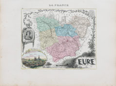 Carte géographique ancienne de l'Eure