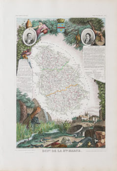 Carte géographique ancienne du département de la Haute Marne