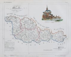 Carte ancienne du département de la Moselle