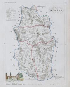 Carte ancienne du département de la Meuse