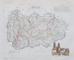 Carte ancienne du département de la Meurthe