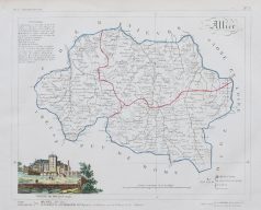 Carte ancienne du département de l’Allier