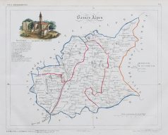 Carte ancienne du département des Basses Alpes
