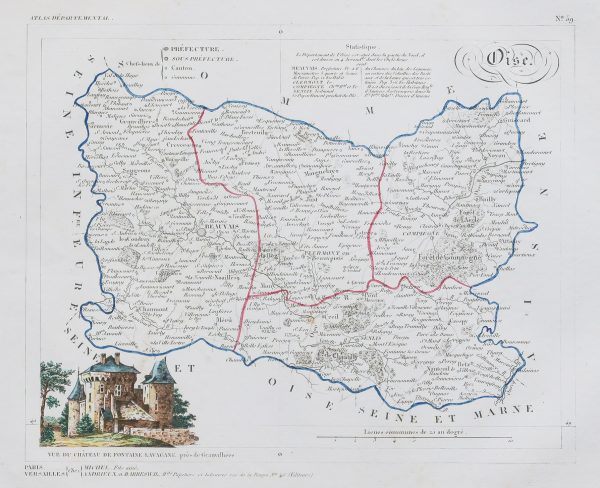 Carte ancienne du département de l’Oise