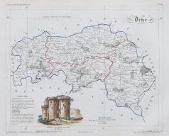Carte ancienne du département de l’Orne