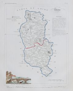 Carte ancienne du département du Rhône