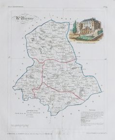Carte ancienne du département de la Haute Vienne