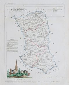 Carte ancienne du département des Deux Sèvres