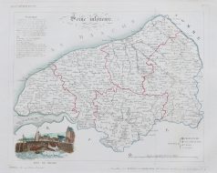 Carte ancienne du département de la Seine Inférieure
