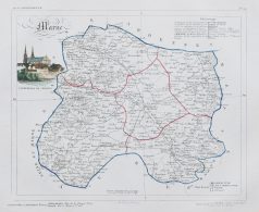 Carte ancienne du département de la Marne