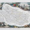 Carte géographique ancienne du département de la Somme