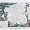 Carte géographique ancienne du département du Finistère