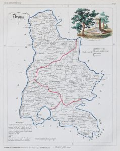 Carte ancienne du département de la Drôme