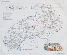 Carte ancienne du département des Hautes Alpes