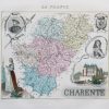 Carte géographique ancienne de la Charente