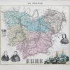 Carte géographique ancienne de l'Eure