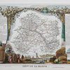 Carte géographique ancienne du département de la Marne
