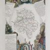 Carte géographique ancienne du département d’Indre et Loire