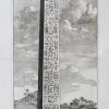 Gravure ancienne de l’obélisque d’Alexandrie