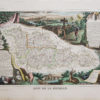 Carte géographique ancienne du département de la Moselle
