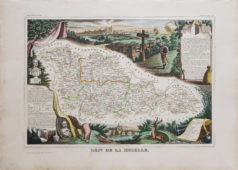 Carte géographique ancienne du département de la Moselle